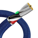 Câble de données Baseus Lightning Crystal Shine Series pour charge rapide 2,4 A 1,2 m Bleu (CAJY000003)