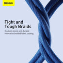 Câble de données Baseus Lightning Crystal Shine Series pour charge rapide 2,4 A 1,2 m Bleu (CAJY000003)