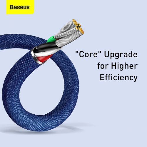 Câble de données Baseus Lightning Crystal Shine Series pour charge rapide 2,4 A 1,2 m Bleu (CAJY000003)