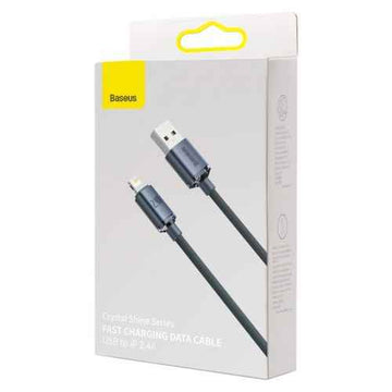 Baseus Lightning Crystal Shine Cable Series Fast Charging Data Cable 2.4A 2m Black (CAJY000101)