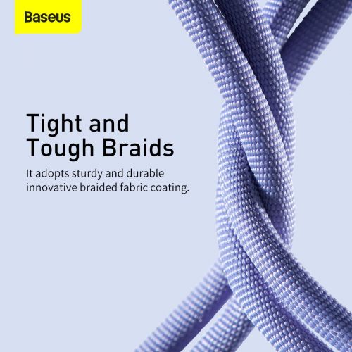 Câble de données Baseus Lightning Crystal Shine Series pour charge rapide 2,4 A 2 m Violet (CAJY000105)