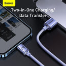 Câble de données Baseus Lightning Crystal Shine Series pour charge rapide 2,4 A 2 m Violet (CAJY000105)