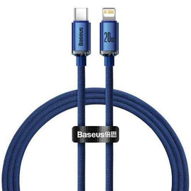 Baseus Type-C - Lightning cable, Crystal Shine Series Fast Charging Data Cable, 20W, 1.2m, Blue (CAJY000203)