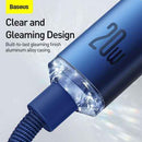 Baseus Type-C - Lightning cable, Crystal Shine Series Fast Charging Data Cable, 20W, 1.2m, Blue (CAJY000203)