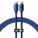 Baseus Crystal Shine cable USB-C to USB-C, 100W, 1.2m (blue)