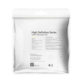 Câble vidéo Baseus haute définition HDMI vers HDMI 4K 60 Hz, 3D HDR, 18 Gbit/s, 1 m, noir (CAKGQ-A01)