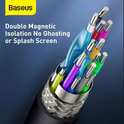Câble vidéo Baseus haute définition HDMI vers HDMI 4K 60 Hz, 3D HDR, 18 Gbit/s, 1 m, noir (CAKGQ-A01)