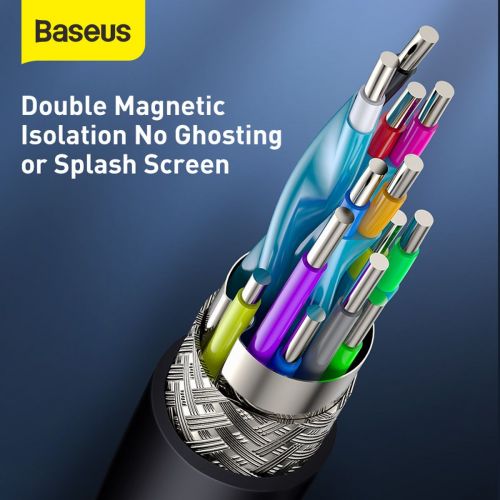 Câble vidéo Baseus haute définition HDMI vers HDMI 4K 60 Hz, 3D HDR, 18 Gbit/s, 1 m, noir (CAKGQ-A01)