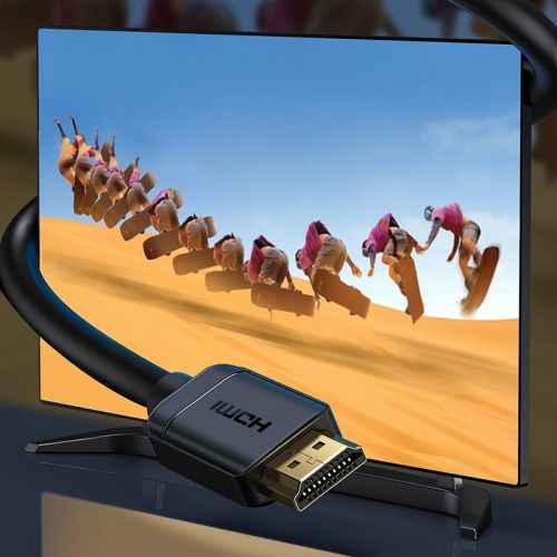 Câble vidéo Baseus haute définition HDMI vers HDMI 4K 60 Hz, 3D HDR, 18 Gbit/s, 1 m, noir (CAKGQ-A01)