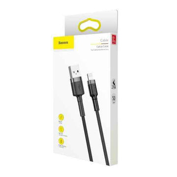 Baseus Lightning Cafule Cable 2.4A 0.5m Gray + Black (CALKLF-AG1)