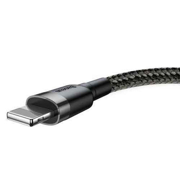 Baseus Lightning Cafule Cable 2.4A 0.5m Gray + Black (CALKLF-AG1)