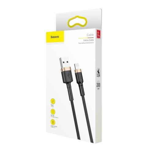 Câble Lightning Baseus 1,5 A 2 m Or + Noir (CALKLF-CV1)