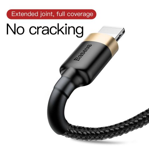 Câble Lightning Baseus 1,5 A 2 m Or + Noir (CALKLF-CV1)