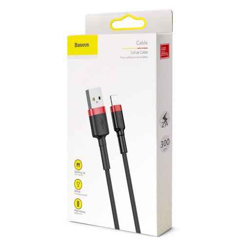 Câble Lightning Baseus 2 A, 3 m, rouge/noir (CALKLF-R91)