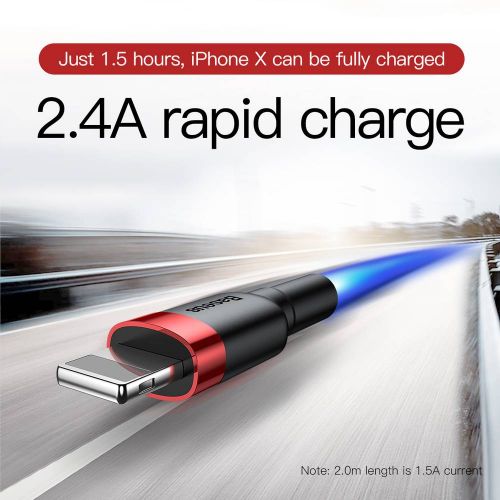 Câble Lightning Baseus 2 A, 3 m, rouge/noir (CALKLF-R91)