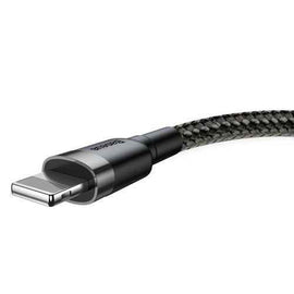Baseus Lightning Cafule Cable, 2A, 3m Gray/Black (CALKLF-RG1)
