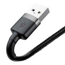 Baseus Lightning Cafule Cable, 2A, 3m Gray/Black (CALKLF-RG1)