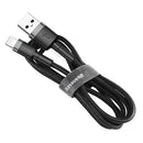 Baseus Lightning Cafule Cable, 2A, 3m Gray/Black (CALKLF-RG1)