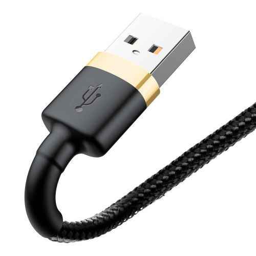 Baseus Lightning Cafule Cable 2A, 3m Gold/Black (CALKLF-RV1)