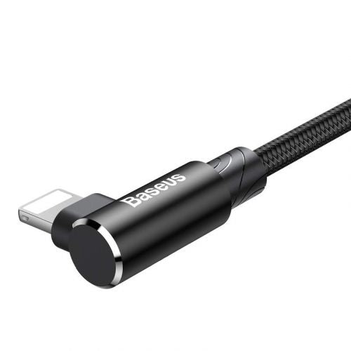 CABLU alimentare si date Baseus MVP, Fast Charging Data Cable pt. smartphone, USB la Lightning iPhone 2A unghi 90 grade, brodat, 1m, negru "CALMVP-01" (timbru verde 0.18 lei) - 6953156263406