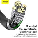 Baseus Lightning Superior Series cable, Fast Charging, Data 2.4A, 1m Black (CALYS-A01)