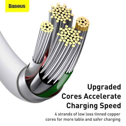 Baseus CALYS-A02 mobile phone cable White 1 m USB A Lightning