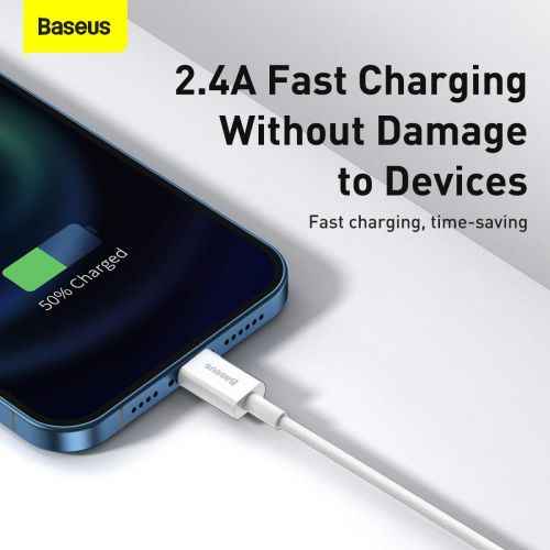 Baseus CALYS-A02 mobile phone cable White 1 m USB A Lightning