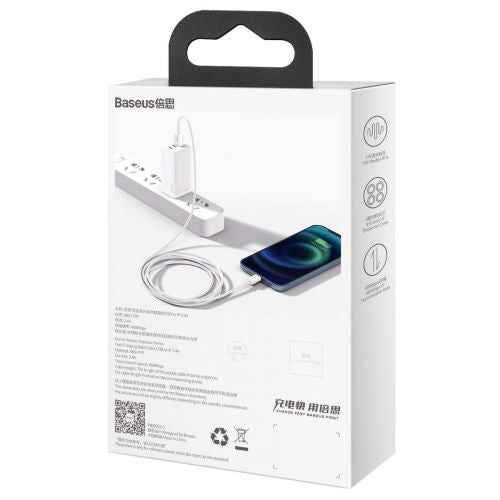 Baseus CALYS-A02 mobile phone cable White 1 m USB A Lightning