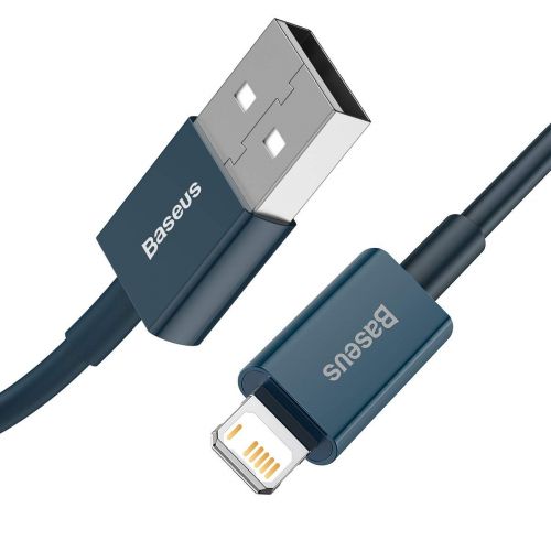 Câble Baseus Lightning Superior Series, charge rapide, données 2,4 A, 1 m, bleu (CALYS-A03)