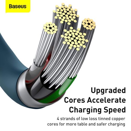 Câble Baseus Lightning Superior Series, charge rapide, données 2,4 A, 1 m, bleu (CALYS-A03)