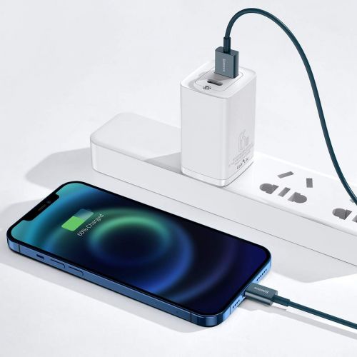 Câble baseus lightning superior series charge rapide données 24 a 1 m bleu calys-a03