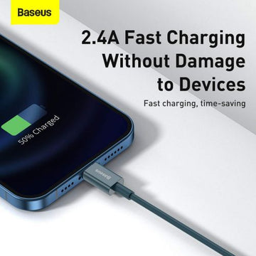 Câble Baseus Lightning Superior Series, charge rapide, données 2,4 A, 1 m, bleu (CALYS-A03)