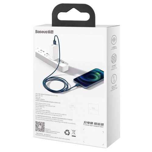 Câble Baseus Lightning Superior Series, charge rapide, données 2,4 A, 1 m, bleu (CALYS-A03)
