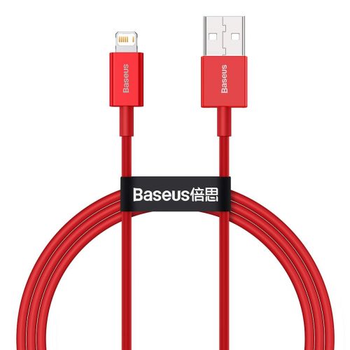 Câble Baseus Lightning Superior Series, charge rapide, données 2,4 A, 1 m, rouge (CALYS-A09)
