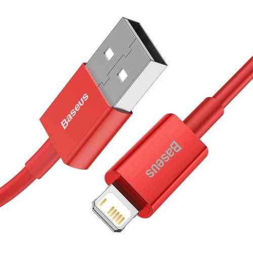 Câble Baseus Lightning Superior Series, charge rapide, données 2,4 A, 1 m, rouge (CALYS-A09)
