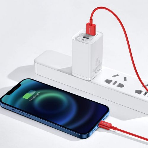 Câble Baseus Lightning Superior Series, charge rapide, données 2,4 A, 1 m, rouge (CALYS-A09)
