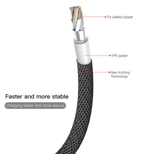 Câble Lightning Baseus Yiven Apple 2 A 1,8 m Noir (CALYW-A01)