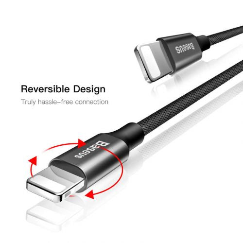 Câble Lightning Baseus Yiven Apple 2 A 1,8 m Noir (CALYW-A01)