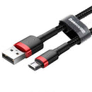 Baseus Micro USB Cafule Cable 1.5A 2m Red + Black (CAMKLF-C91)