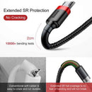 Cable Micro USB Baseus Cafule 1.5A 2m (red & black)