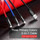Colorfone CAMLT-BSY01 USB cable 1.2 m USB A 3 x USB C Black, Red, Blue