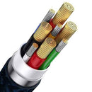 Baseus Universal Flash Series II 3-in-1 Fast Charging Data Cable (USB-A to Micro + Lightning + Type-C) 100W, 1.2m Blue (CASS030103)