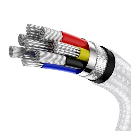 Câble Baseus Type-C - Type-C Série Cafule Métal Charge rapide/données 100 W (20 V/5 A) 1 m Blanc (CATJK-C02)