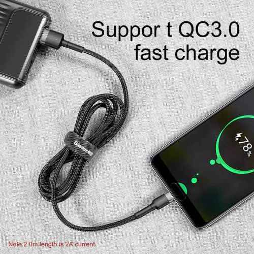 Câble USB Baseus CATKLF-CG1 2 m USB A USB C Noir, Gris