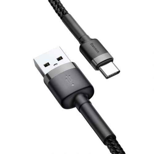 Câble USB Baseus CATKLF-CG1 2 m USB A USB C Noir, Gris