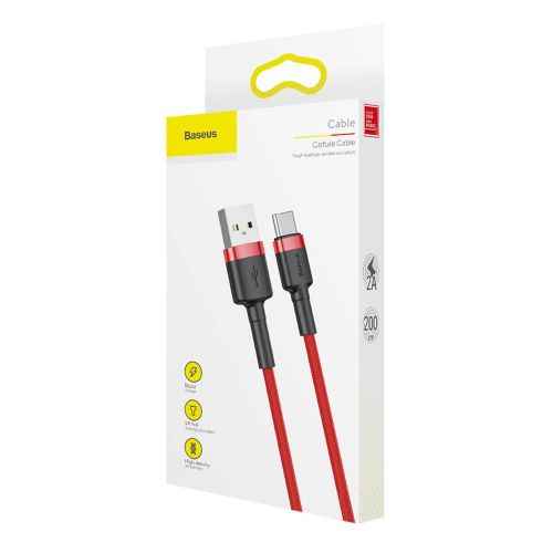 Câble de téléphone portable Baseus CATKLF-U09 Noir, Rouge 3 m USB A USB C