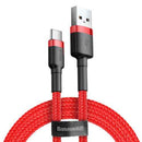 Baseus Type-C Cafule cable 2A, 3m Red/Red (CATKLF-U09)