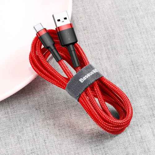 Baseus CATKLF-U09 mobile phone cable Black, Red 3 m USB A USB C