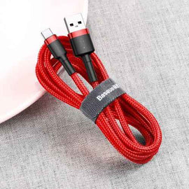 Baseus CATKLF-U09 mobile phone cable Black, Red 3 m USB A USB C