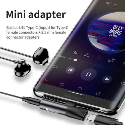Adapteris Baseus L41 USB-C to Mini Jack 3.5mm + USB-C